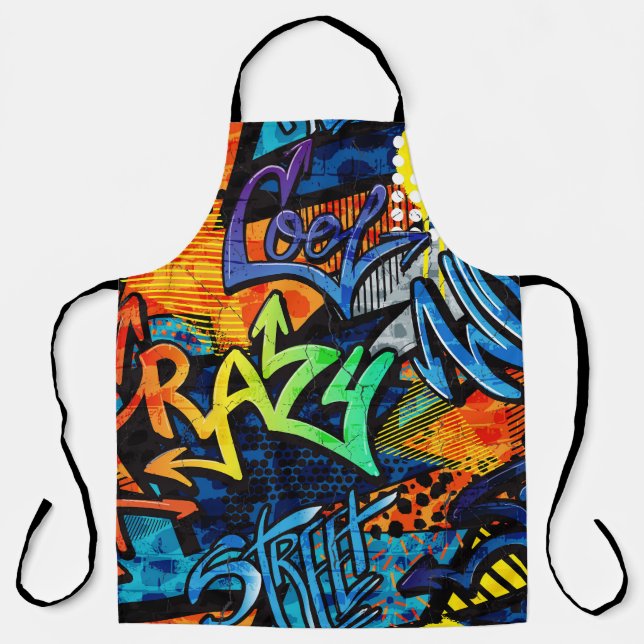 Graffiti Bricks: Urban Abstract Apron (Front)