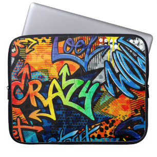 Graffiti Bricks: Urban Abstract Laptop Sleeve