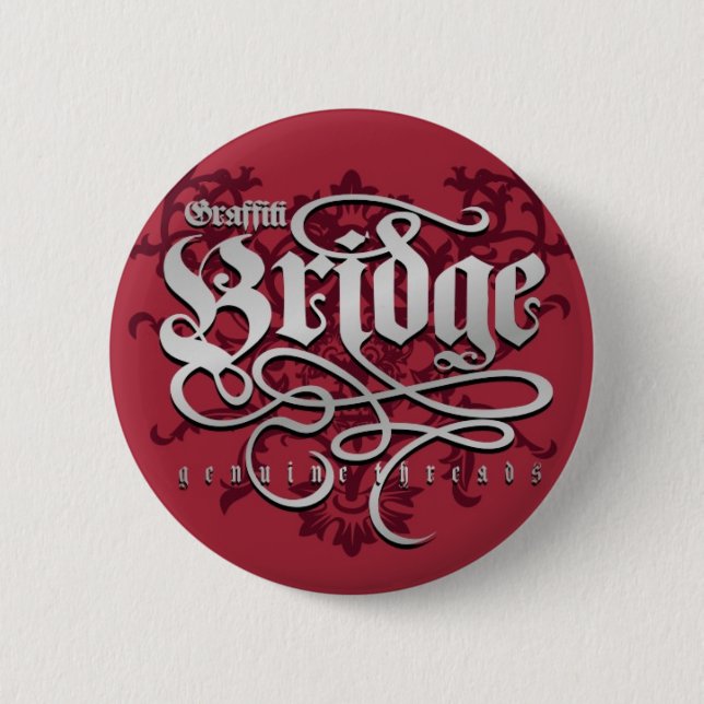 Graffiti Bridge Genuine Threads 2 Inch Round Button (Front)