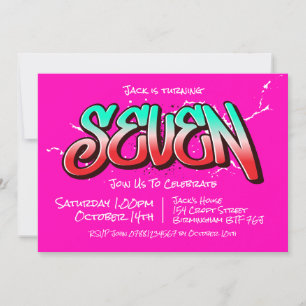 Graffiti brillant Sept Invitation