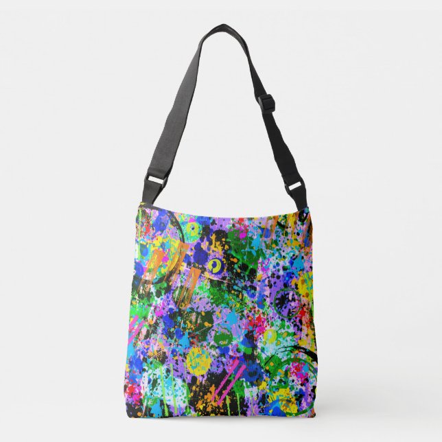 Graffiti Carnival Crossbody Bag (Front)