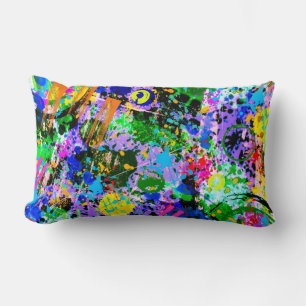 Graffiti Carnival Lumbar Pillow