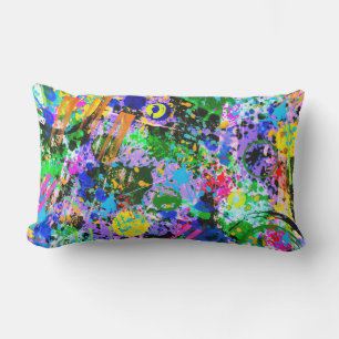 Graffiti Carnival Lumbar Pillow