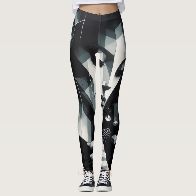 Graffiti Cat Lady Leggings (Front)