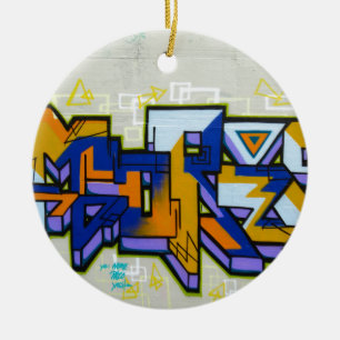 Graffiti Ceramic Ornament