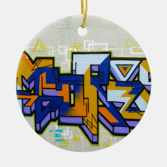 Graffiti Ceramic Ornament (Front)