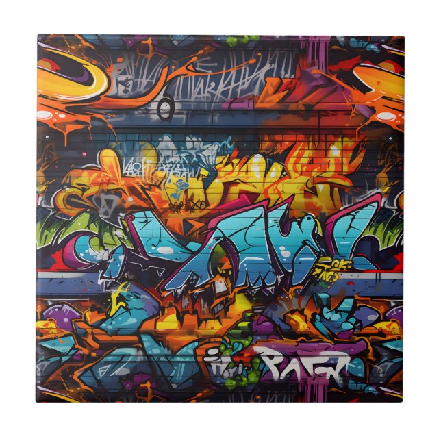 Graffiti Ceramic Tile (Front)
