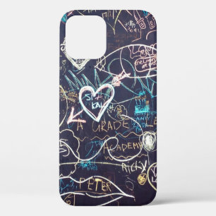 Graffiti chalkboard blackboard love iPhone 12 case