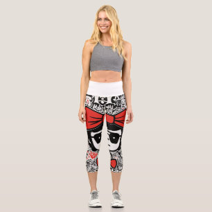 Graffiti Chic Leggings: Keith Haring x Japanese Ba Capri Leggings