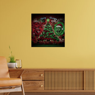 Graffiti Christmas Poster Semi-Gloss