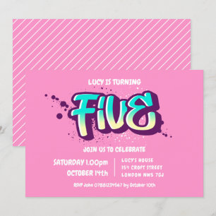 Graffiti Cinq Invitation