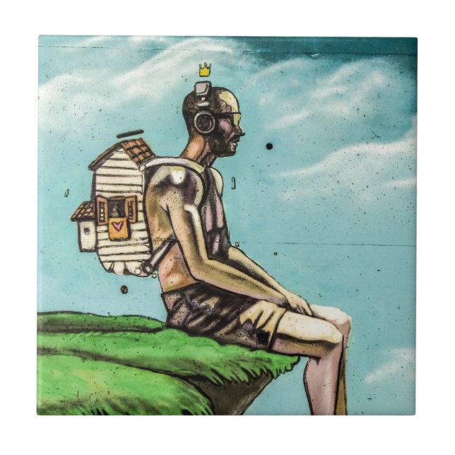 Graffiti cliff edge tile (Front)