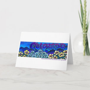 Graffiti Colorado Rocky Mountains & Wildflowers Card