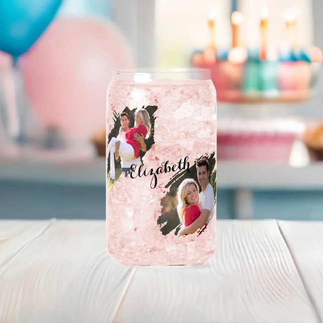 Graffiti cool Effet déchiré Photo Collage Monogram (Insitu (Baby Shower))