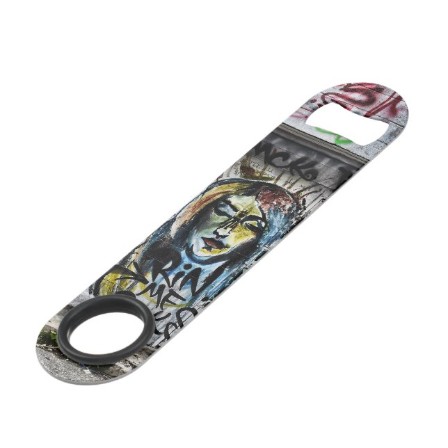 Graffiti Cool Modern Urban Street Art Bar Key (Front Angled)