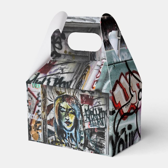 Graffiti Cool Modern Urban Street Art Favor Box (Front Side)