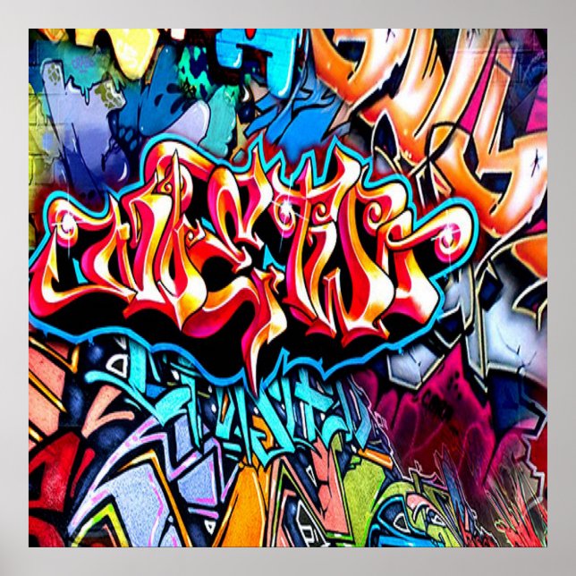 graffiti cool mot art maison décoration poster (Devant)