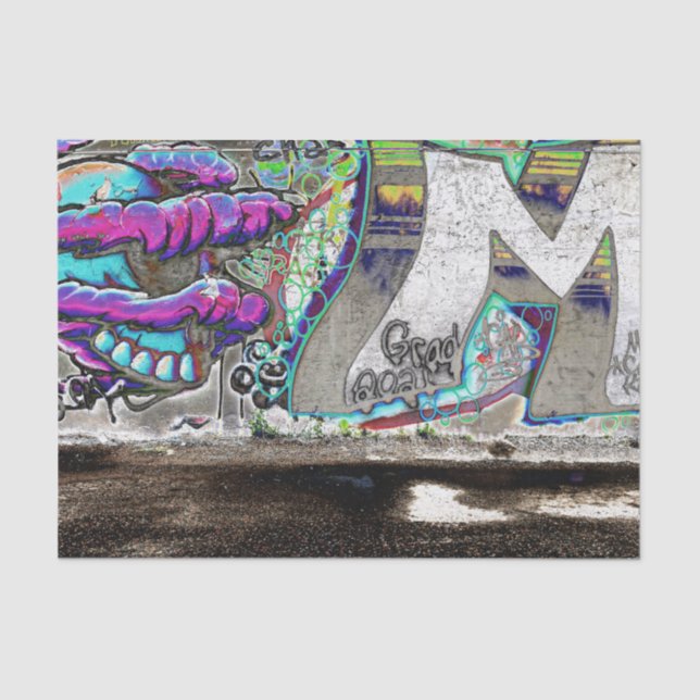 Graffiti Cool Urban Street Grunge Wall Art Tissue Paper (Front)