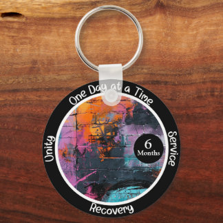 Graffiti Custom Recovery Milestone Gift  Keychain