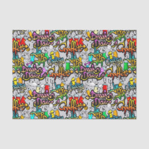 Graffiti Dance  Hip Hop Pattern  Urban Tissue Paper