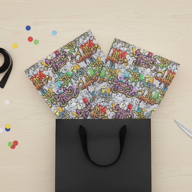 Graffiti Dance  Hip Hop Pattern  Urban Tissue Paper (Creator Uploaded)