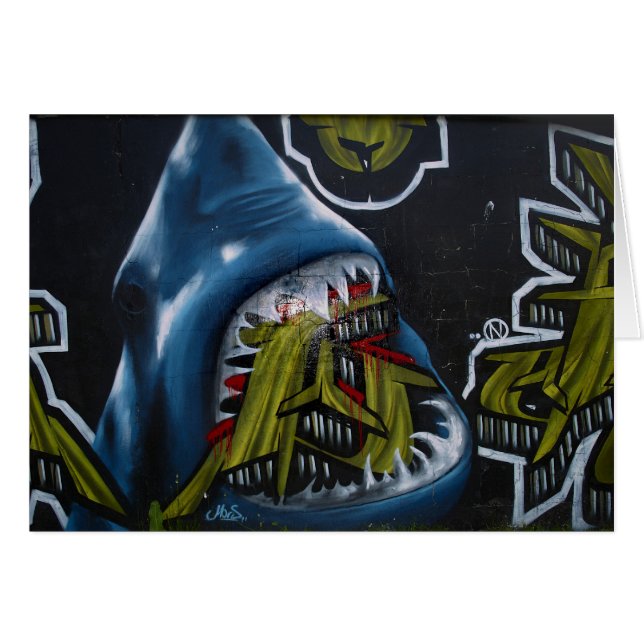 Graffiti d'attaque de requin (Devant horizontal)