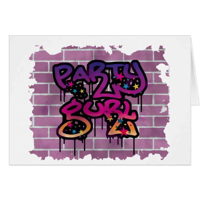 graffiti de fête (fille) (Devant horizontal)