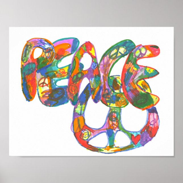 Graffiti Design Peace Poster (Front)