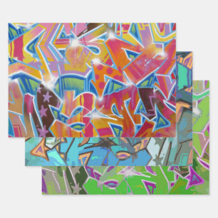 Graffiti Design Wrapping Paper Sets