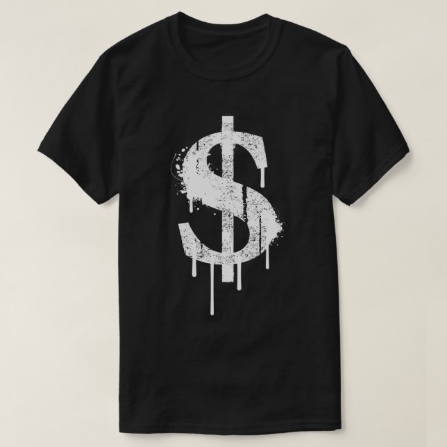 Graffiti Dollar Bill Dollar Sign $ Urban Style Mon T-Shirt (Design Front)