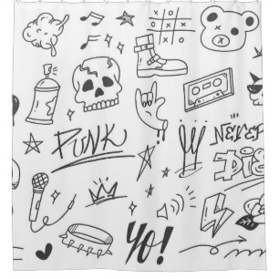 Graffiti Doodles: Punk Music Scribble