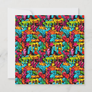 Graffiti, Dripping Paint Invitation