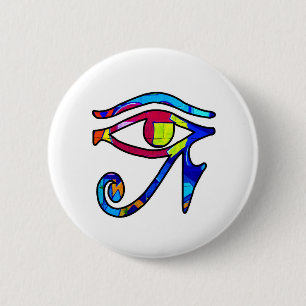 Graffiti Egyptian Eye Eye of Horus 2 Inch Round Button