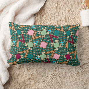 Graffiti Explosion Modern Geometric Pattern  Lumbar Pillow