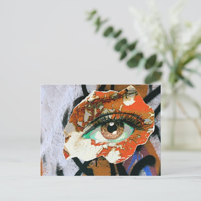 Graffiti Eye Art Postcard (Standing Front)