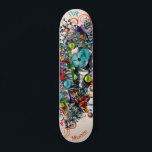 Graffiti Floral Deck for Skateboard<br><div class="desc">Make this Graffiti Floral Deck for Skateboard your own by adding your text. To access advanced editing tools, please go to "Personalize this template" and click on "Details", scroll down and press the "click to customize further" link. Ideal for any Occasion such as birthday or Graduation, for outdoor skateboarders who...</div>