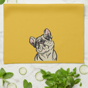 Graffiti French bulldog Kitchen Towel