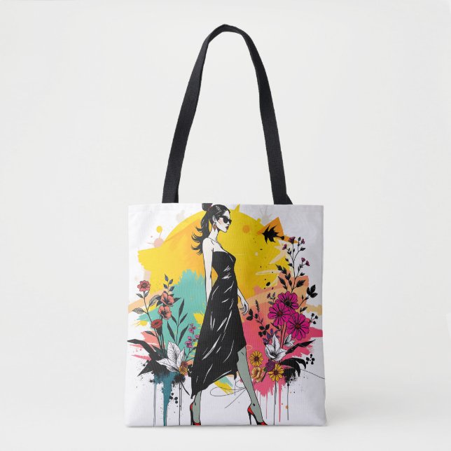 Graffiti Garden Muse Riso Double Sided🎨🌿 Tote Bag (Front)