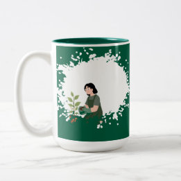 Graffiti & Garden Two-Tone Coffee Mug