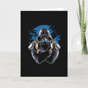 Graffiti Gas Mask Card