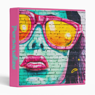 Graffiti girl pop street art colourful woman binder
