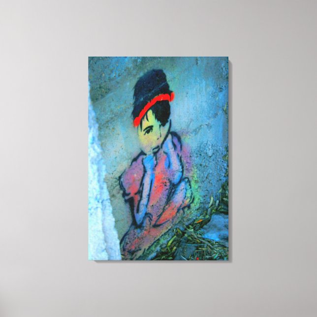 graffiti girl wrapped canvas (Front)