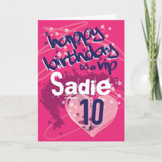 Graffiti Girl's Customised Birthday Card