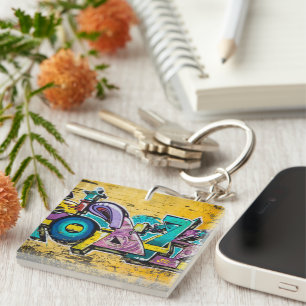 Graffiti, Grundarfjordur, Iceland Keychain