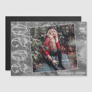 Graffiti Grunge Modern Graduation Photo Keepsake Magnetic Invitation