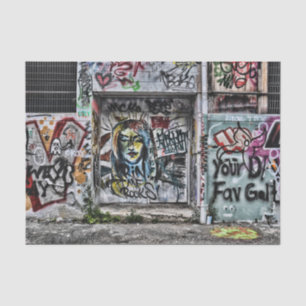 Graffiti Grunge Urban Street Wall Art Tissue Paper