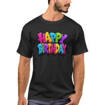 Graffiti happy birthday colourful lettering