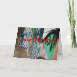 Graffiti, Happy , Birthday Greeting Card