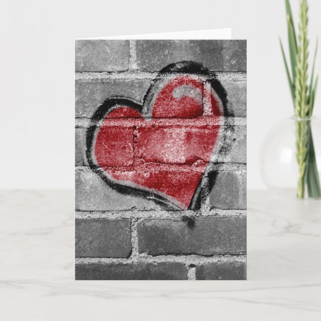 Graffiti Heart Holiday Card (Front)