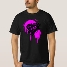 Graffiti heart Tshirt, gift for punk friends